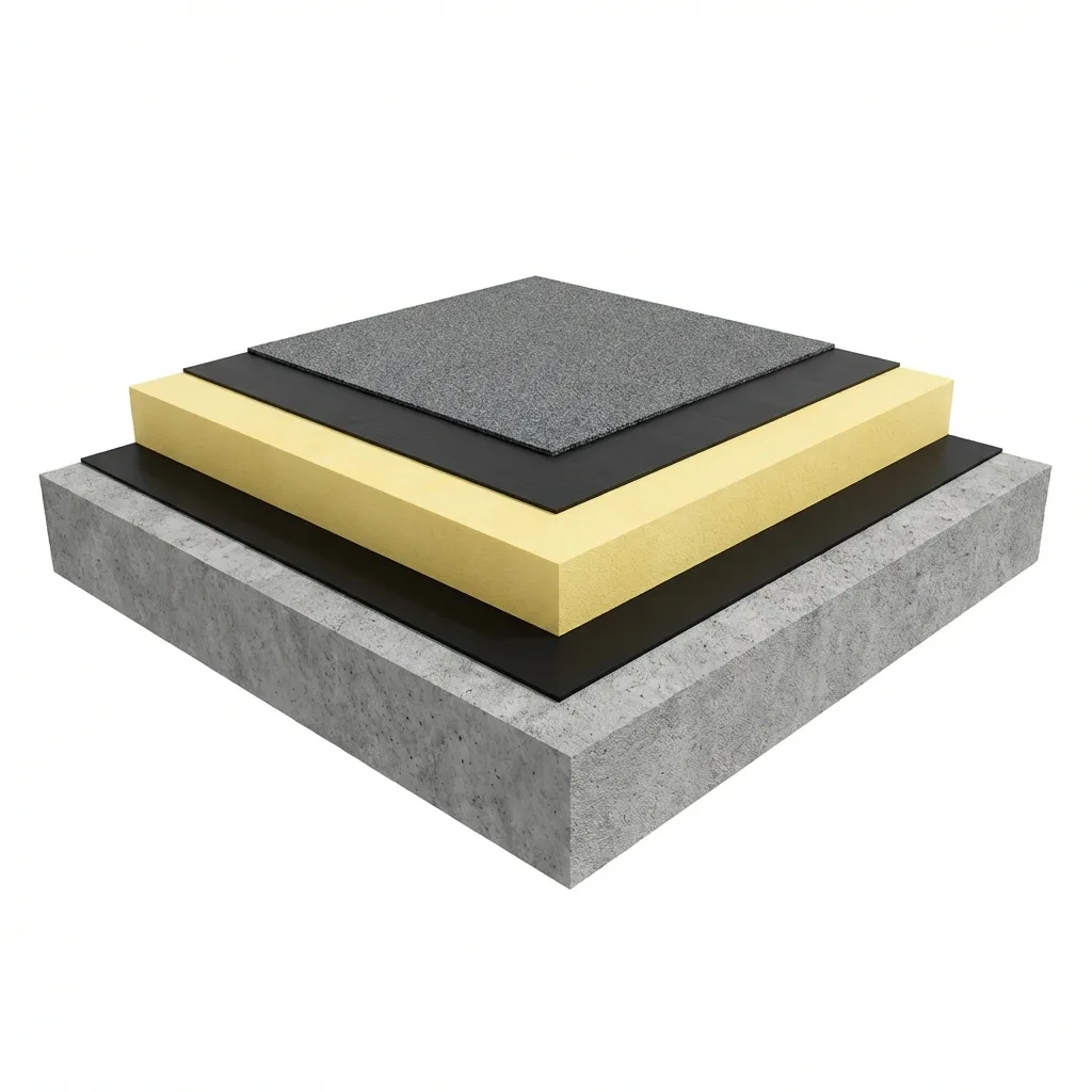 Flachdach Aufbau Bitumen