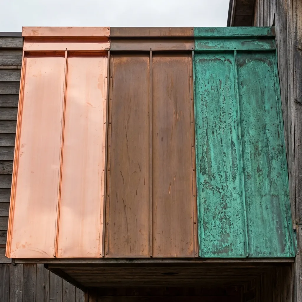 Kupfer Patina Entwicklung